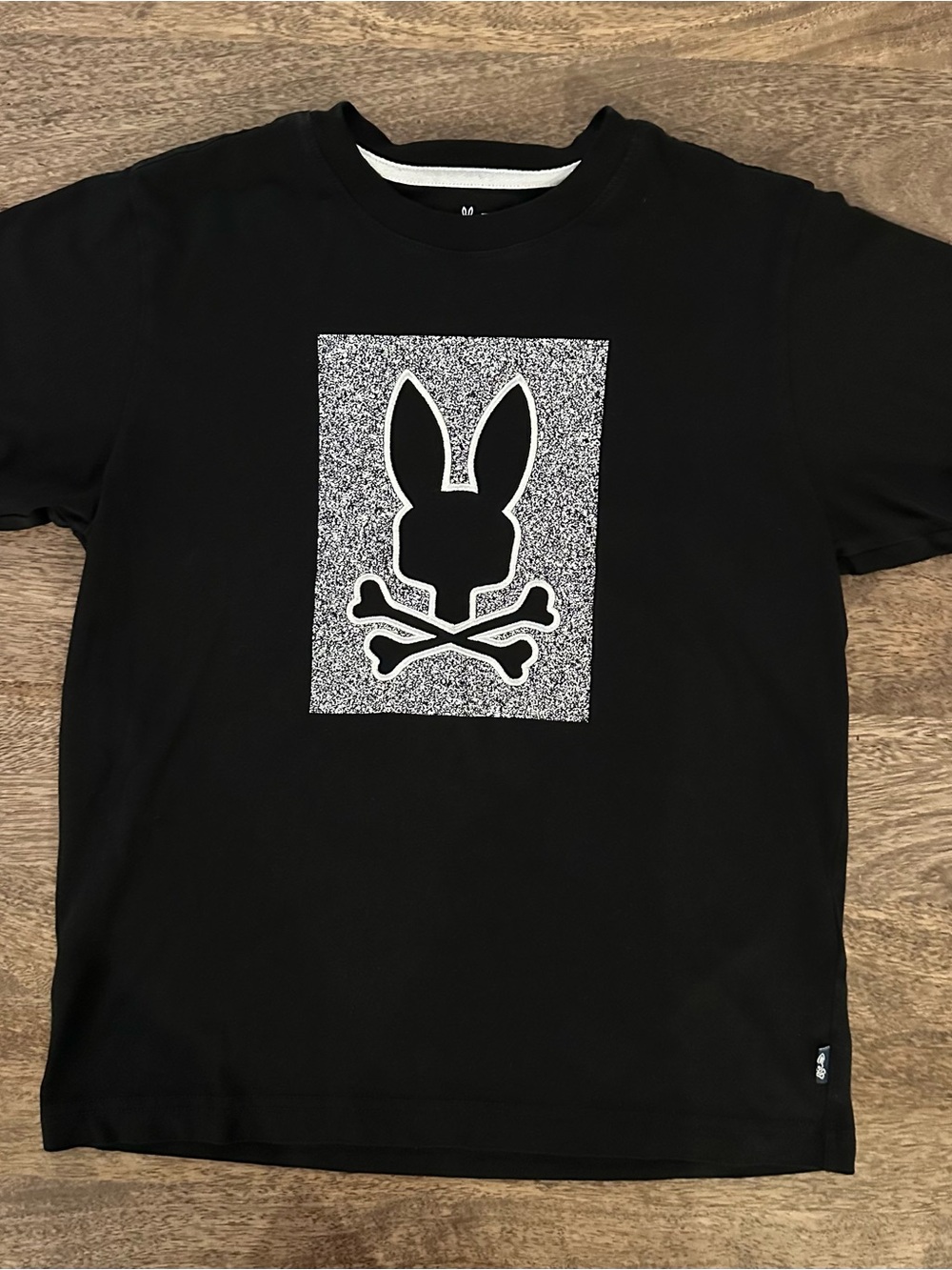 Black Graphic Psycho Bunny Kids Tee